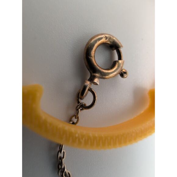 925 Vtg Hamas Hand Of Fatimata Evil Eye Blue beveled Beads Goldtone bracelet - Picture 10 of 11